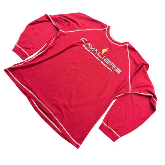 Vintage Exclusive Collection NBA Cleveland Cavaliers Shirt Men 2XL Red Crew Neck - Picture 2 of 6